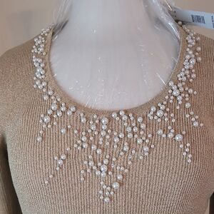 Elegant Pearl Embellished Sweater